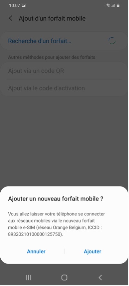 ajouter forfait mobile