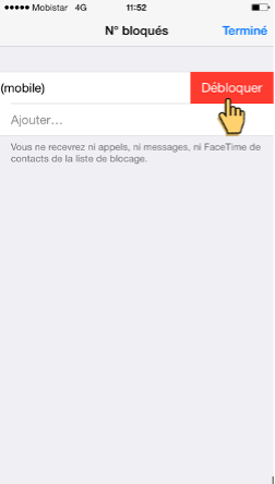 numéros bloqués