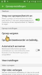 instellingen oproepen