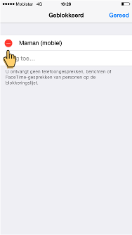 geblokkeerd nummer