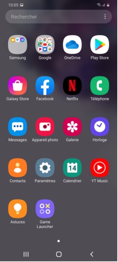 paramètres android