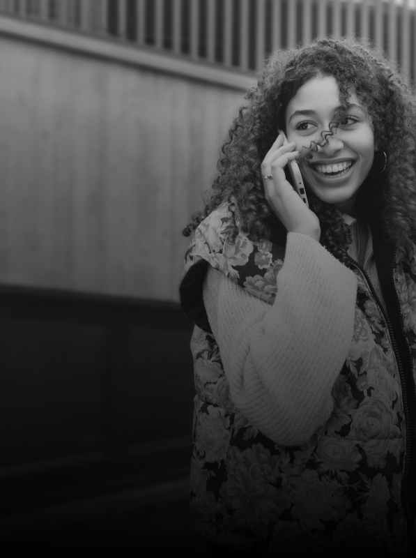 woman with phone
