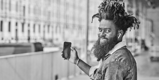 man with phone